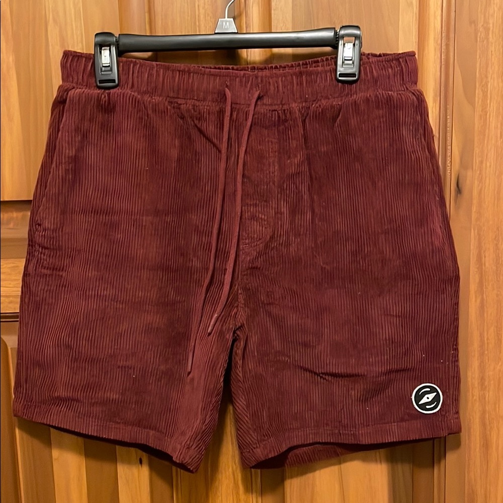 Burgundy Corduroy Shorts